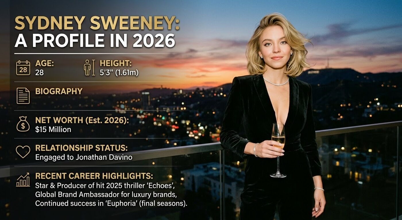 Sydney Sweeney Biography, Net Worth, Age, Height, Boyfriend & Career in 2026