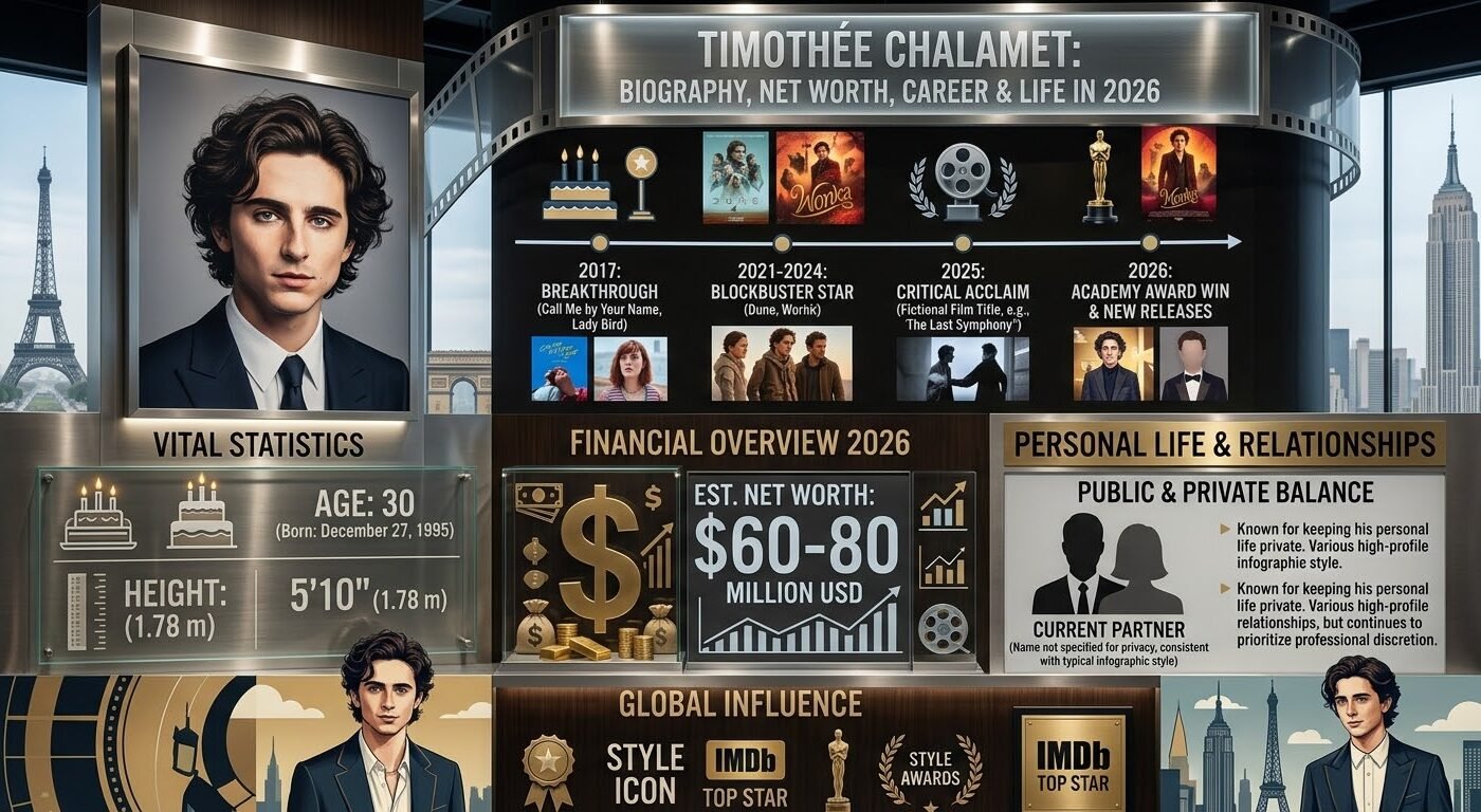 Timothée Chalamet Biography, Net Worth, Age, Height, Girlfriend & Career in 2026